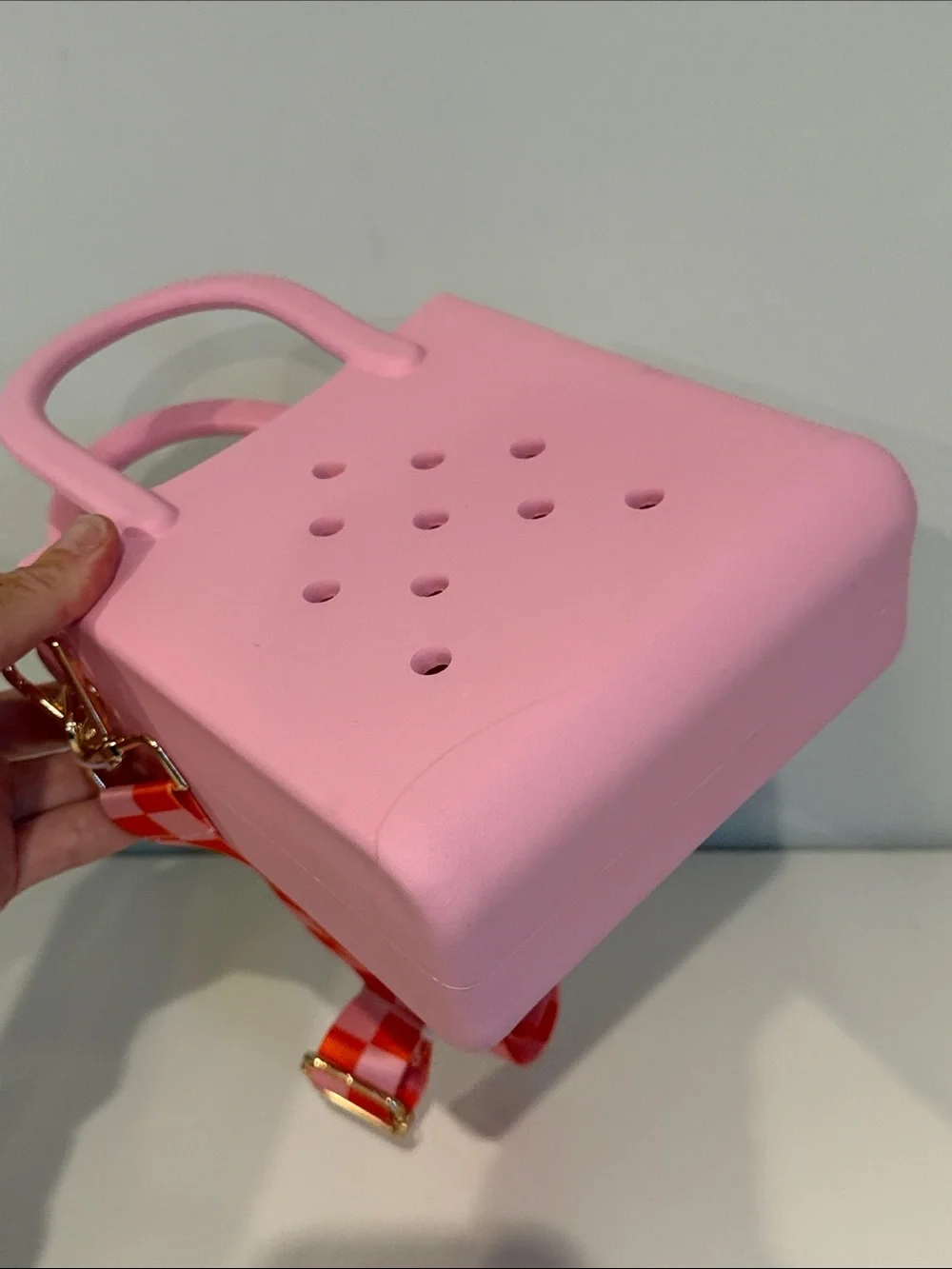 NWT Girls Waterproof Pink Silicone Beach Pool Tote with Strap